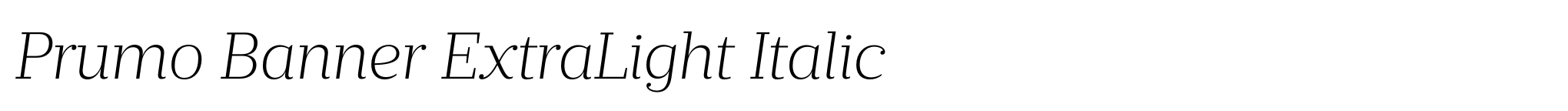 Prumo Banner ExtraLight Italic image